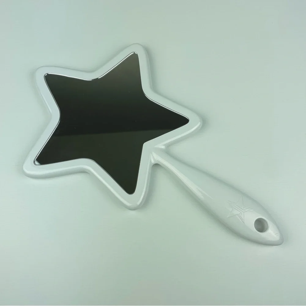 Jeffree Star Cosmetics Star Hand Mirror White Glitter Iridescent Makeup